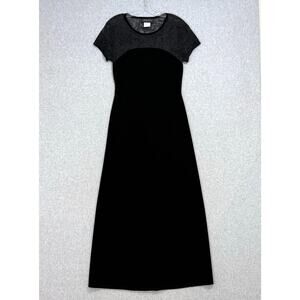 Vtg Connected Apparel Velvet Maxi Dress Sz 8 Whimsigoth Elegant Evening Sparkle